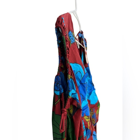 NWT Farm Rio Long-Sleeve V-Neck Midi Dress - Size Medium - Picture 8 of 15